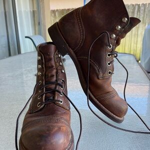 Red Wing Shoes Dark Brown Leather Boots
